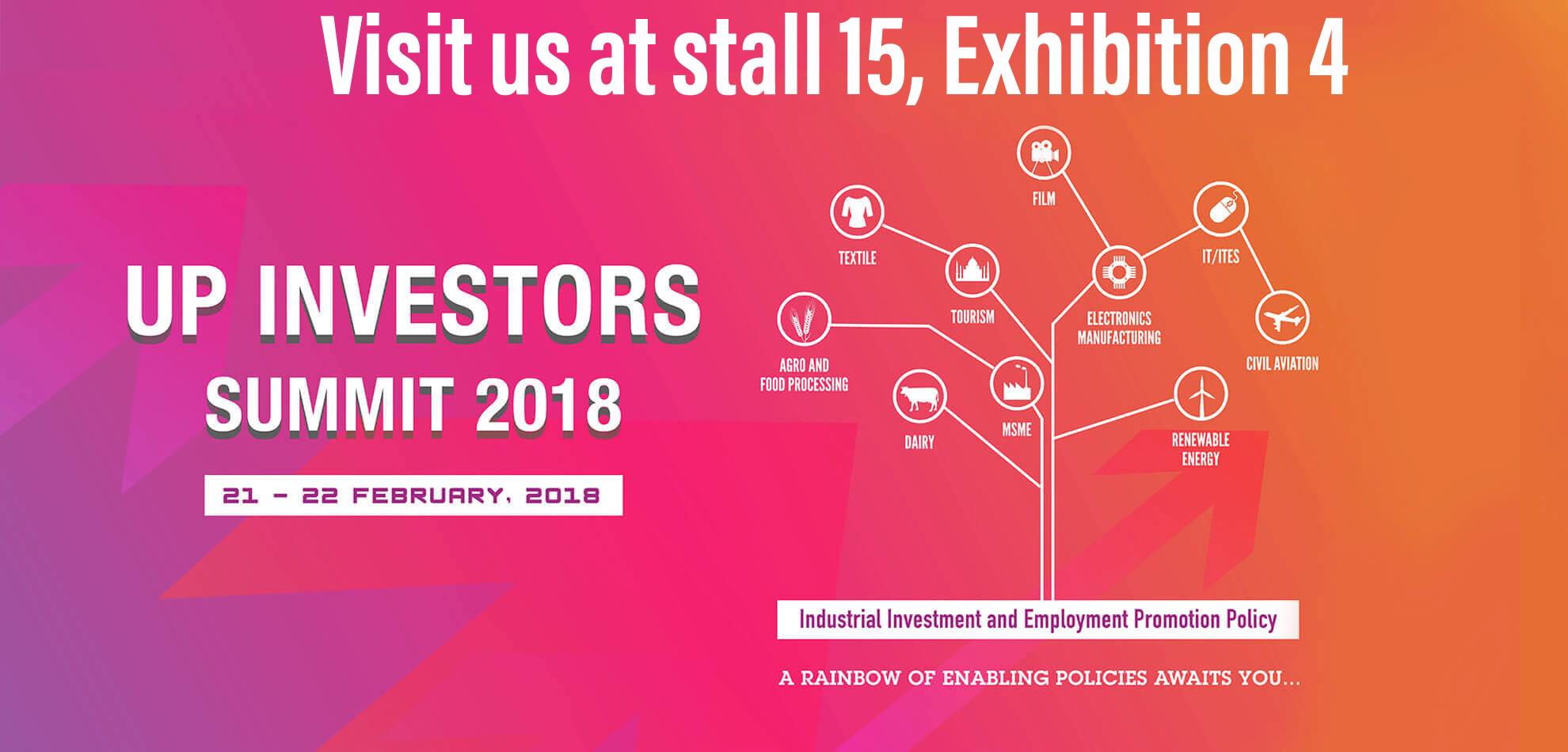 Abhitech Participated in UP Investors Summit 2018 at Stall 15, Exhibition 4